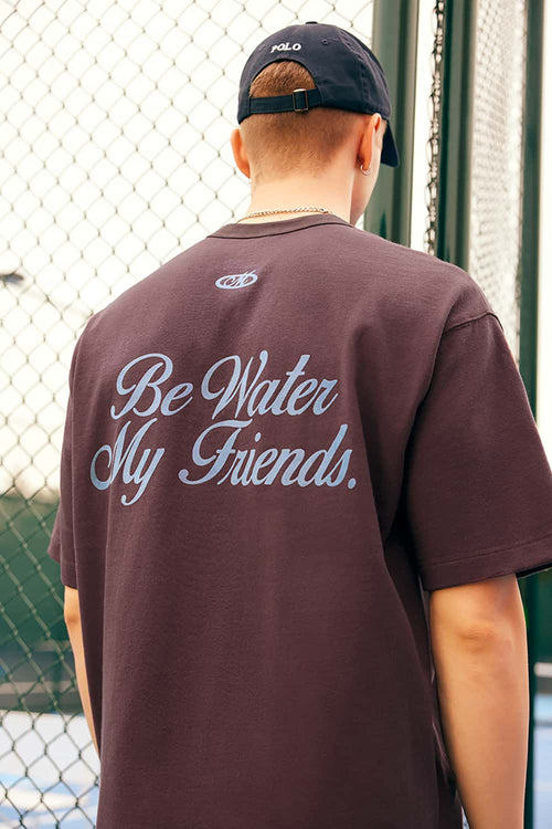 Pocket Flocked Graphic Tee - Vintage Purple
