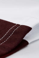 Graphic Color-Block Raglan-Sleeve Sporty T-Shirt in White - cuff detail