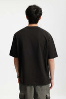 Puff-Print Floral Graphic Tee - Black