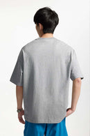 Puff-Print Floral Graphic Tee - Gray