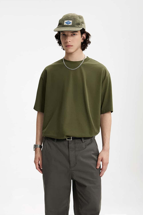 Reversible Cotton-Nylon Active Tee - Green