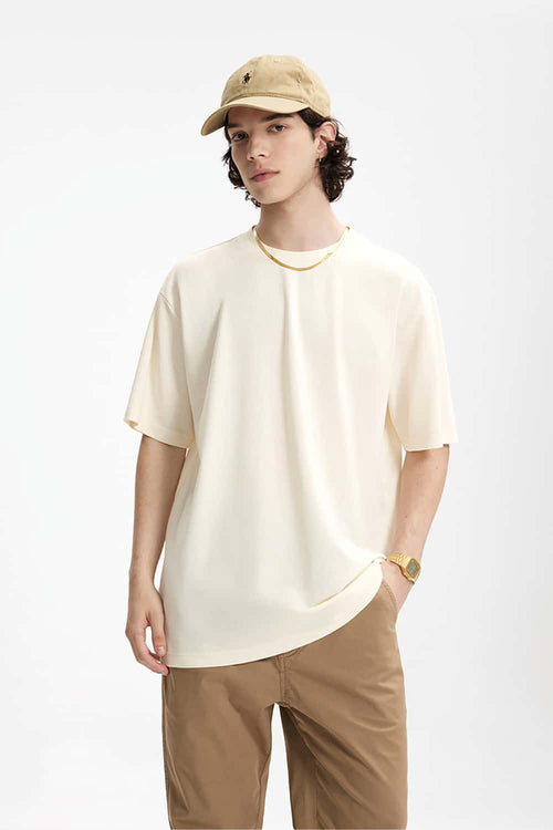 Reversible Cotton-Nylon Active Tee - White