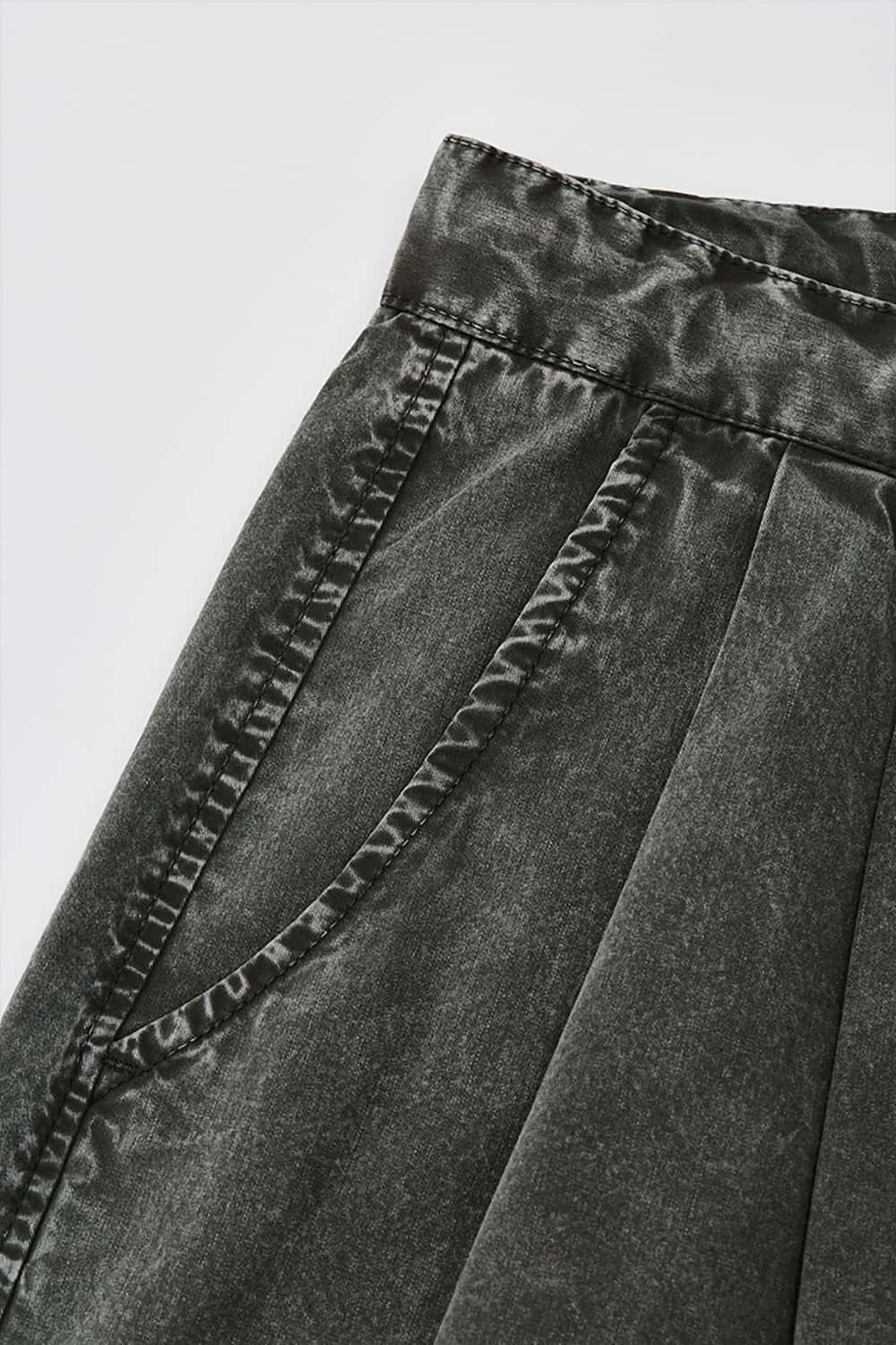 Streetwear Washed Cargo Shorts - Casual Mid-Length Utility Shorts