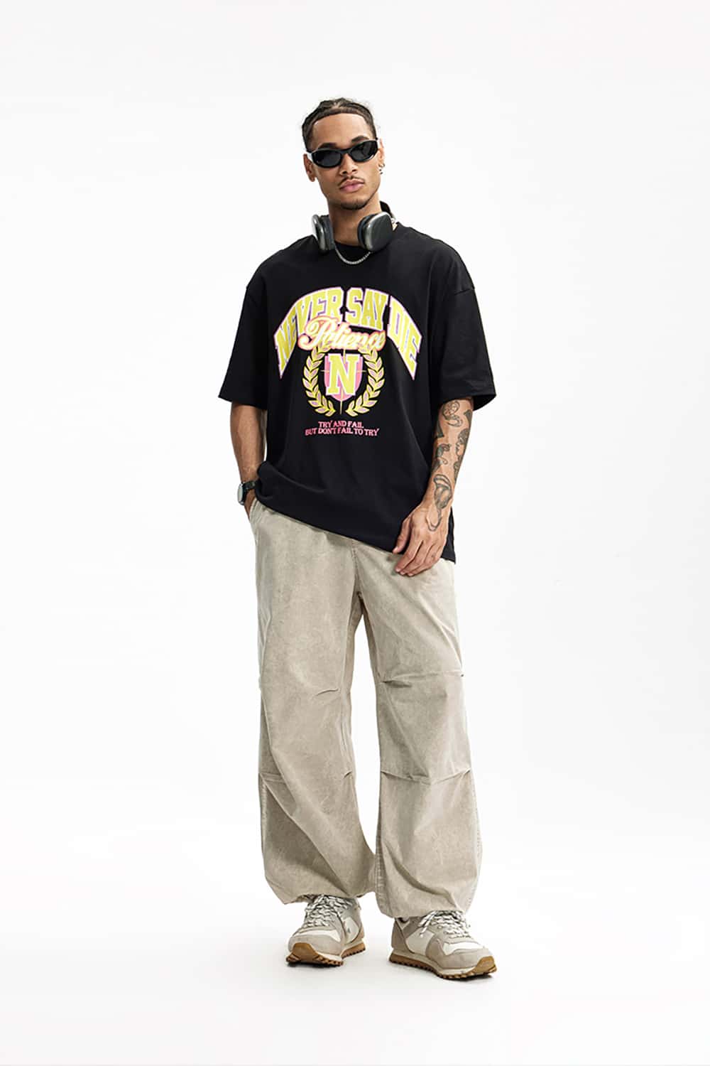 Washed Jogger Cargo Pants with Elastic Cuffs - Streetwear Utility Trousers