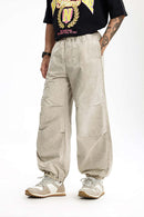 Snow-Wash Cargo Joggers - Khaki