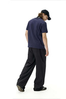 Men's Loose-Fit Linen Blend Trousers - Black