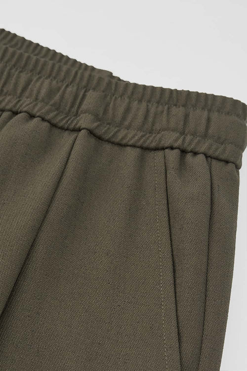 Men's Loose-Fit Linen Blend Trousers - Coffee
