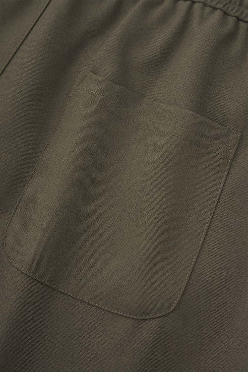 Men's Loose-Fit Linen Blend Trousers - Coffee