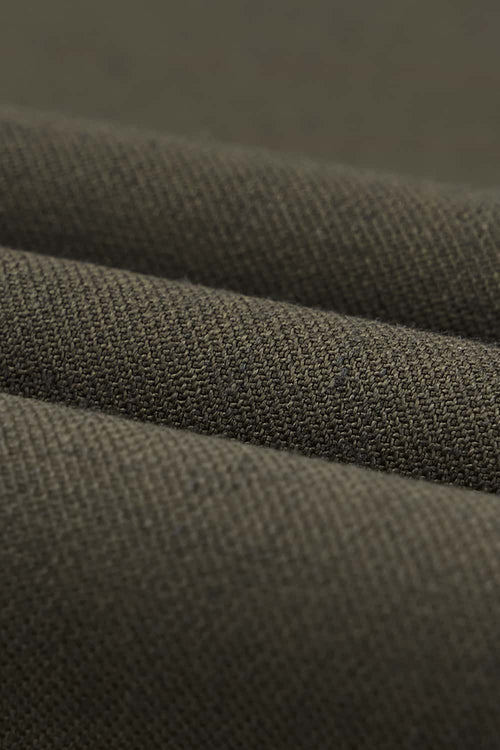 Men's Loose-Fit Linen Blend Trousers - Coffee
