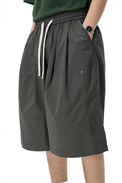 Relaxed Utility Cargo Shorts - Gray