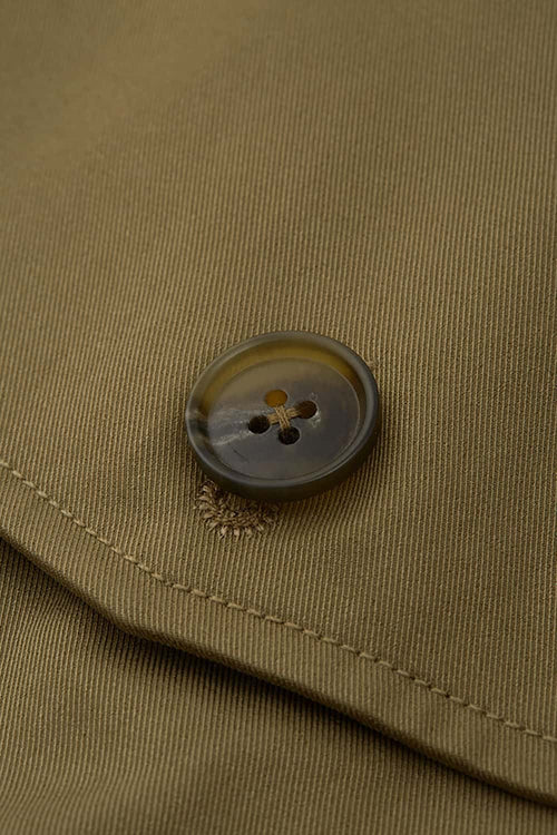 Drawstring Multi-Pocket Cargo Shorts - Dark Khaki