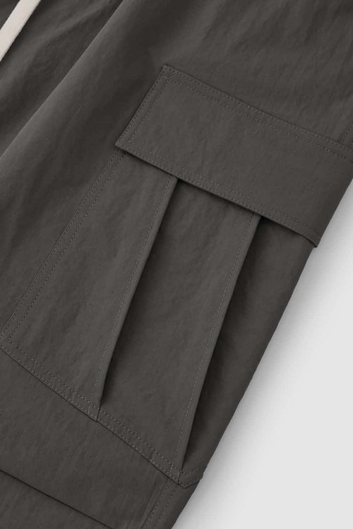 Utility Pocket Cropped Pants - Dark Gray