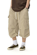 Utility Pocket Cropped Pants - Light Khaki