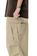Utility Pocket Cropped Pants - Light Khaki