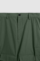 Heavy-Duty Wide Leg Cargo Pants - Green