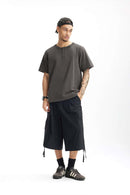 Heavyweight Linen-Blend Henley Tee - Dark Gray