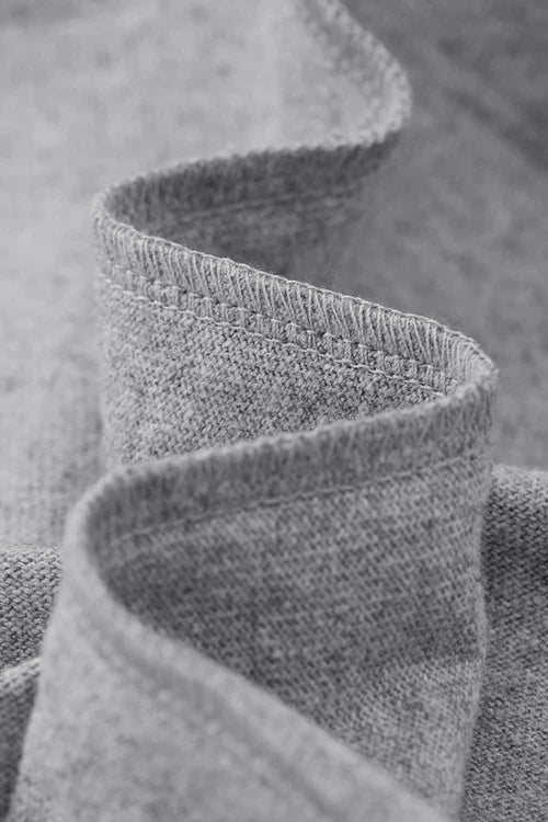 Heavyweight Linen-Blend Henley Tee - Flower Gray