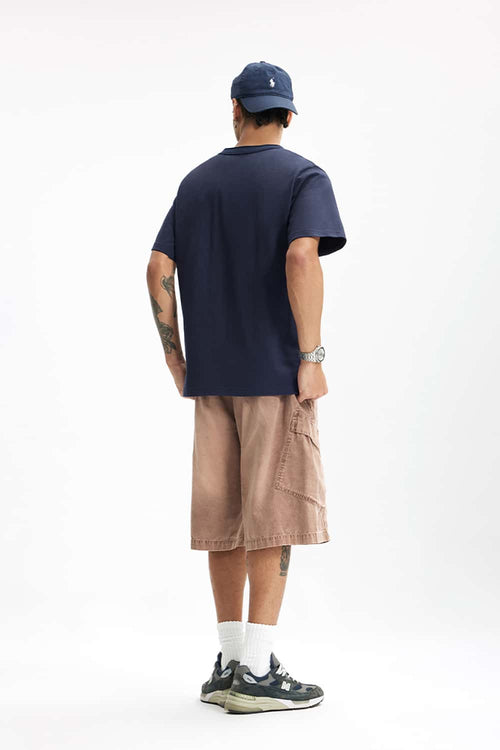 Heavyweight Linen-Blend Henley Tee - Navy Blue