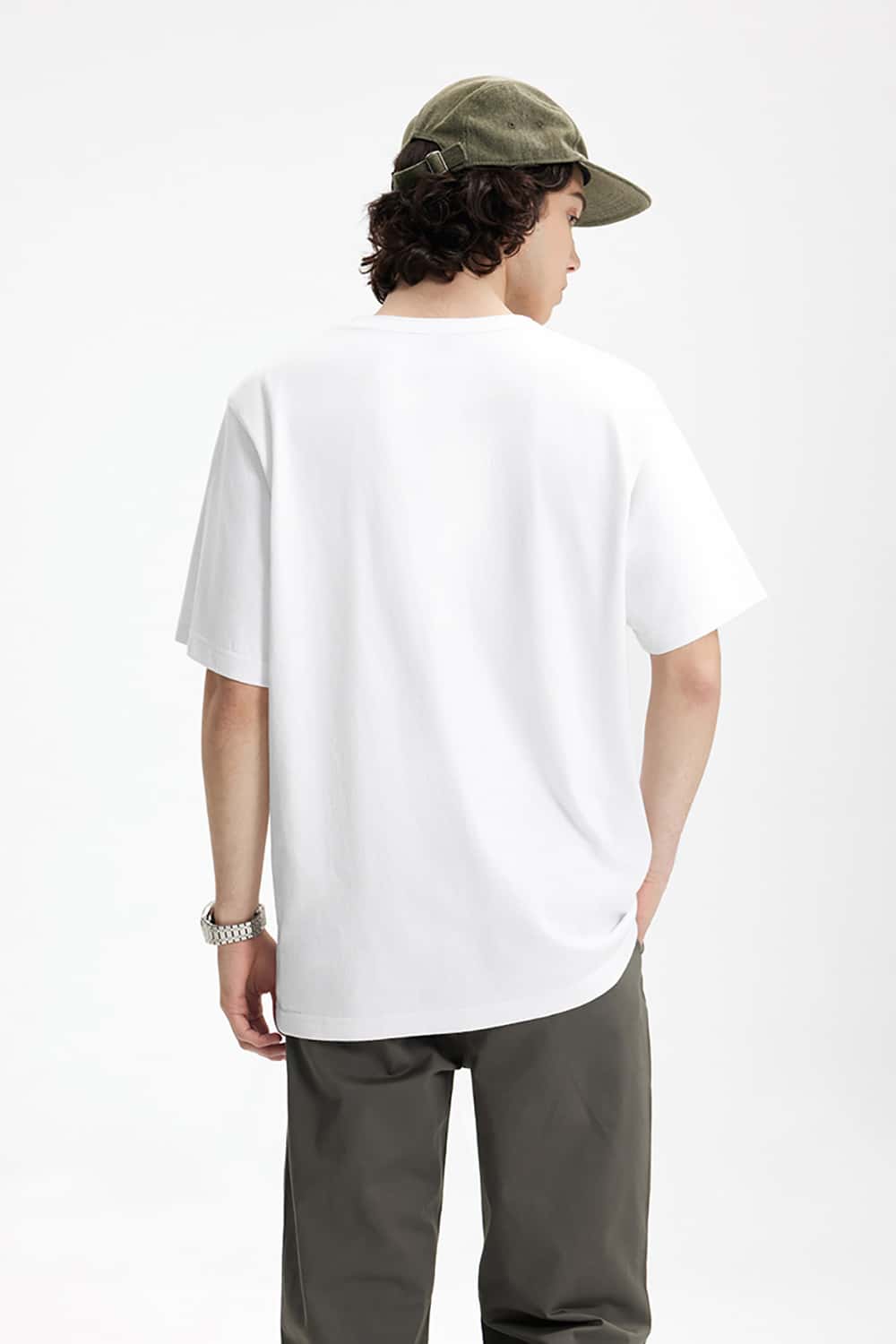 Heavyweight Hemp Cotton Henley T-Shirt - 250g Casual Round Neck Tee