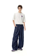 Cooling Faux-Denim Wide-Leg Pants - Denim Blue