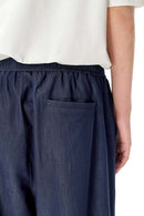 Cooling Faux-Denim Wide-Leg Pants - Denim Blue