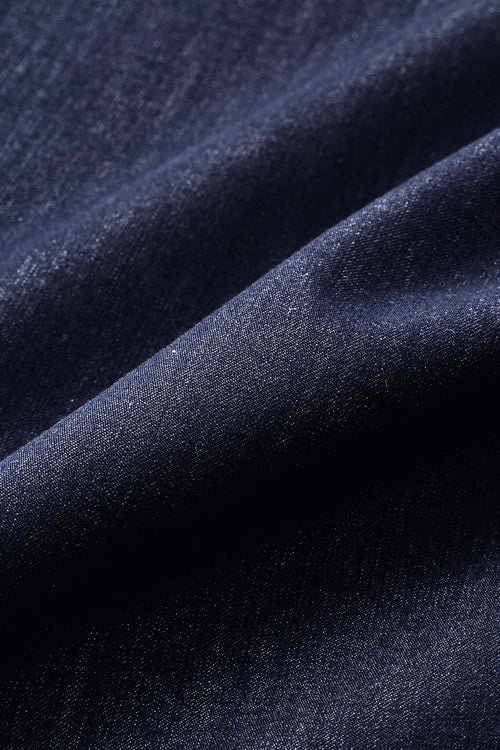 Cooling Faux-Denim Wide-Leg Pants - Denim Blue