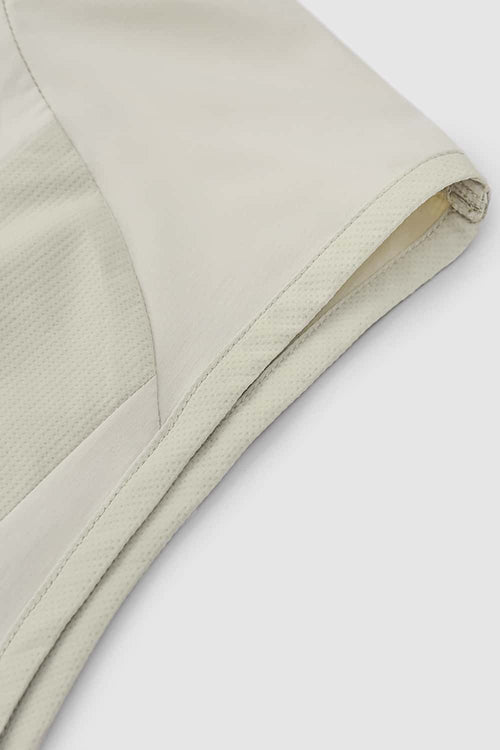 Water-Repellent Color-Block Active Vest - Beige Gray