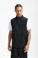 Water-Repellent Color-Block Active Vest - Black