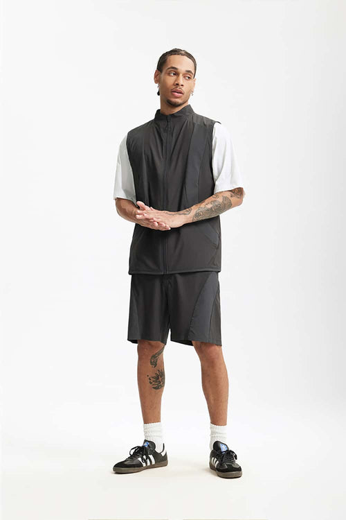 Water-Repellent Color-Block Active Vest - Dark Gray