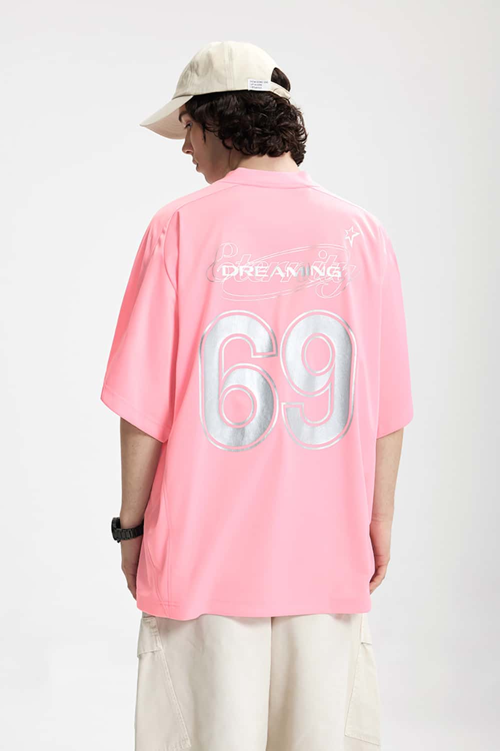 Vintage Sports Silver Foil T-Shirt - Jersey Style Short Sleeve