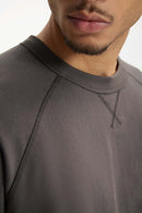 Heavyweight Linen-Blend Raglan Tee - Dark Gray