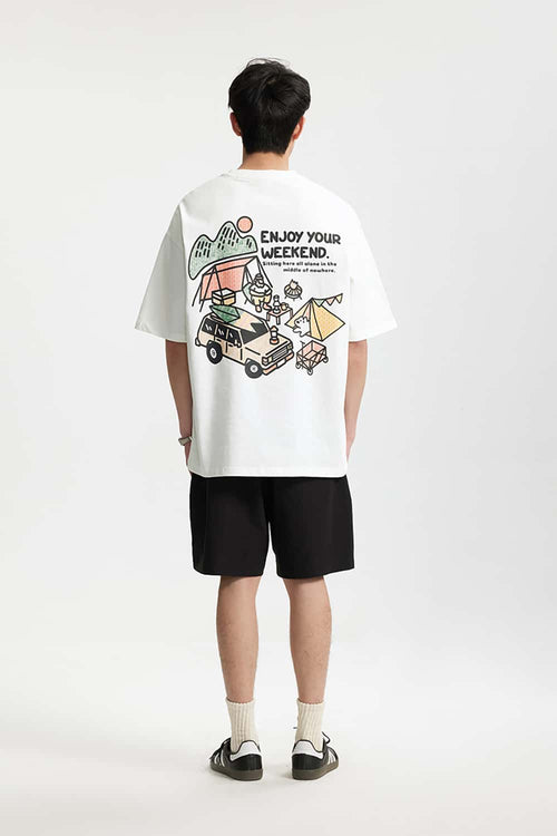 Heavyweight Outdoor Graphic Tee - White
