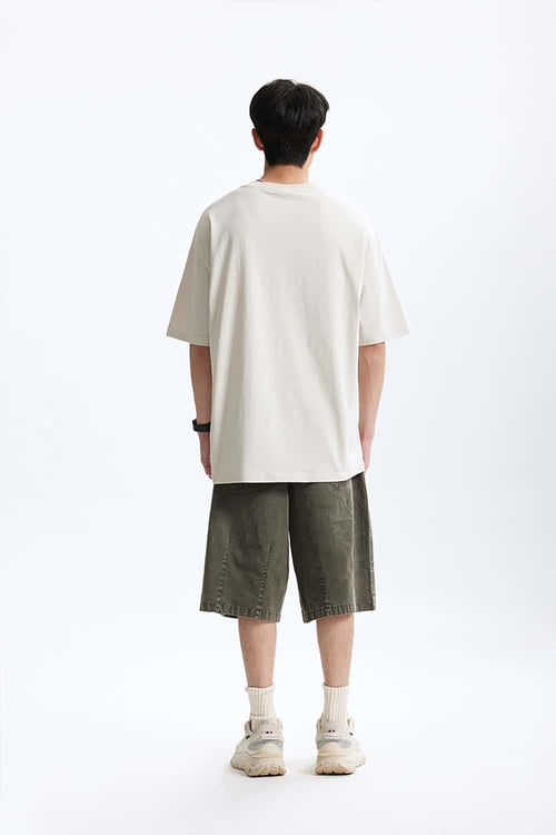 Vintage Tennis Graphic Tee - Beige