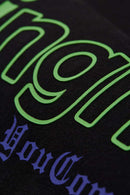Boxy Letter-Graphic Cotton Tee - Black