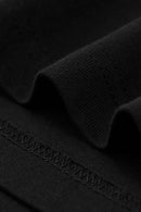 Boxy Letter-Graphic Cotton Tee - Black