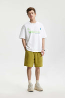 Boxy Letter-Graphic Cotton Tee - White