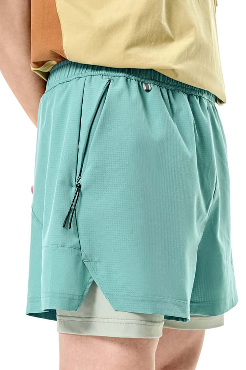 High-Performance 2-in-1 Active Shorts - Blue