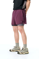 High-Performance 2-in-1 Active Shorts - Rose Red