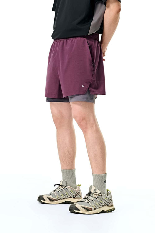 High-Performance 2-in-1 Active Shorts - Rose Red
