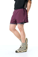 High-Performance 2-in-1 Active Shorts - Rose Red
