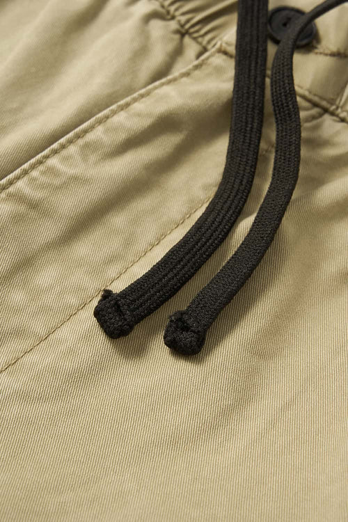 Washed Curved-Seam Cargo Pants - Light Khaki