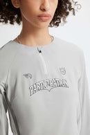 Color-Block Stretch Active Long-Sleeve - Light Gray