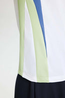 Color-Block Stretch Active Long-Sleeve - White