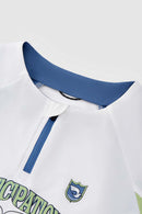 Color-Block Stretch Active Long-Sleeve - White