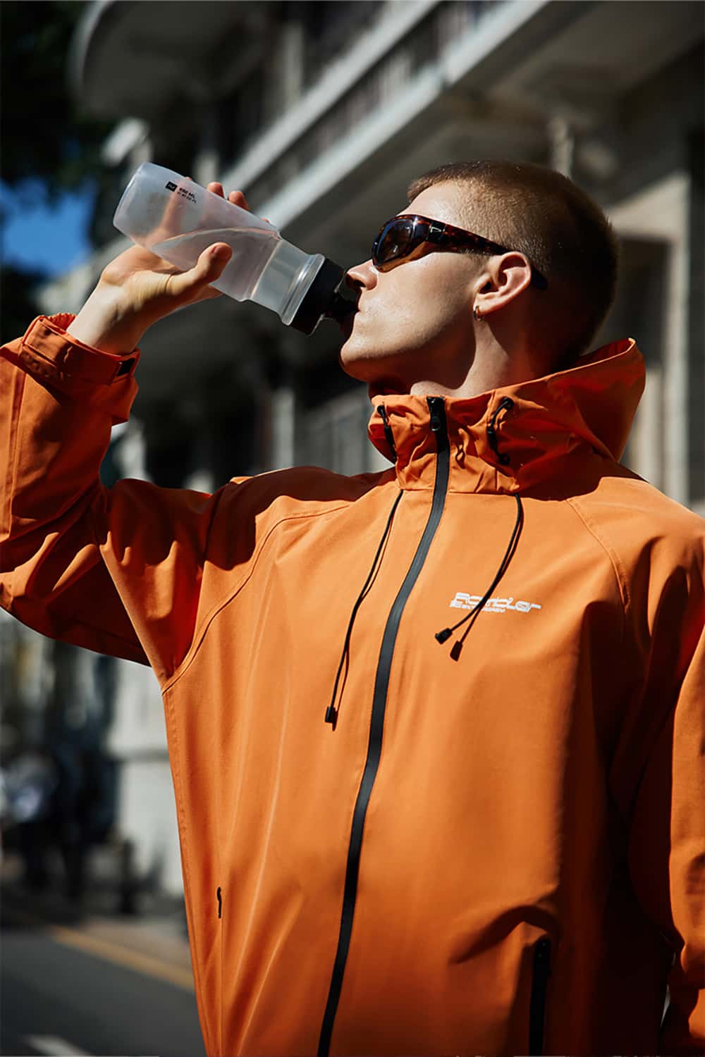 Printed Windbreaker Jacket with Zipper - Lightweight Outdoor Shell