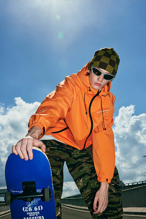 Lightweight Windproof Graphic Jacket - Orange