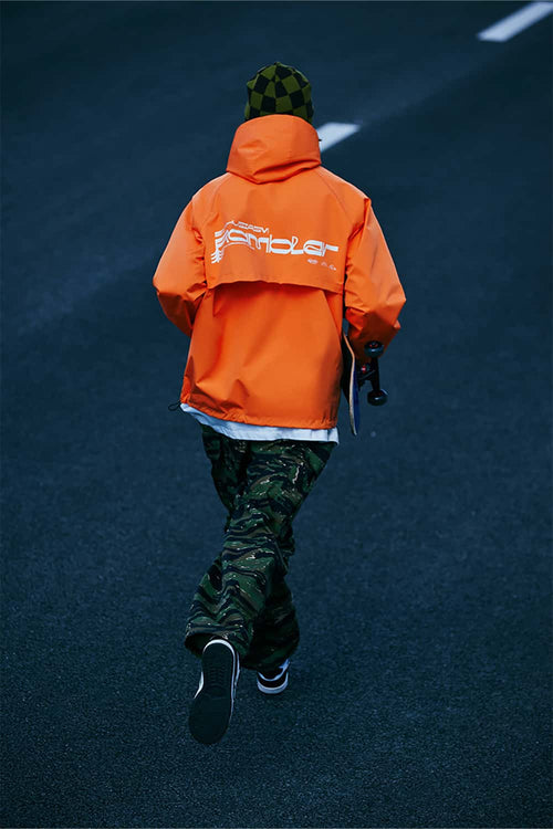 Lightweight Windproof Graphic Jacket - Orange