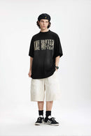 Crackle Wash Graphic Tee - Black