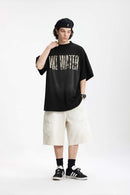Crackle Wash Graphic Tee - Black
