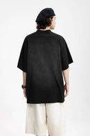 Crackle Wash Graphic Tee - Black